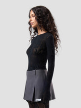 Body seamless con maniche a guanto e logo - Abbigliamento Donna | GCDS