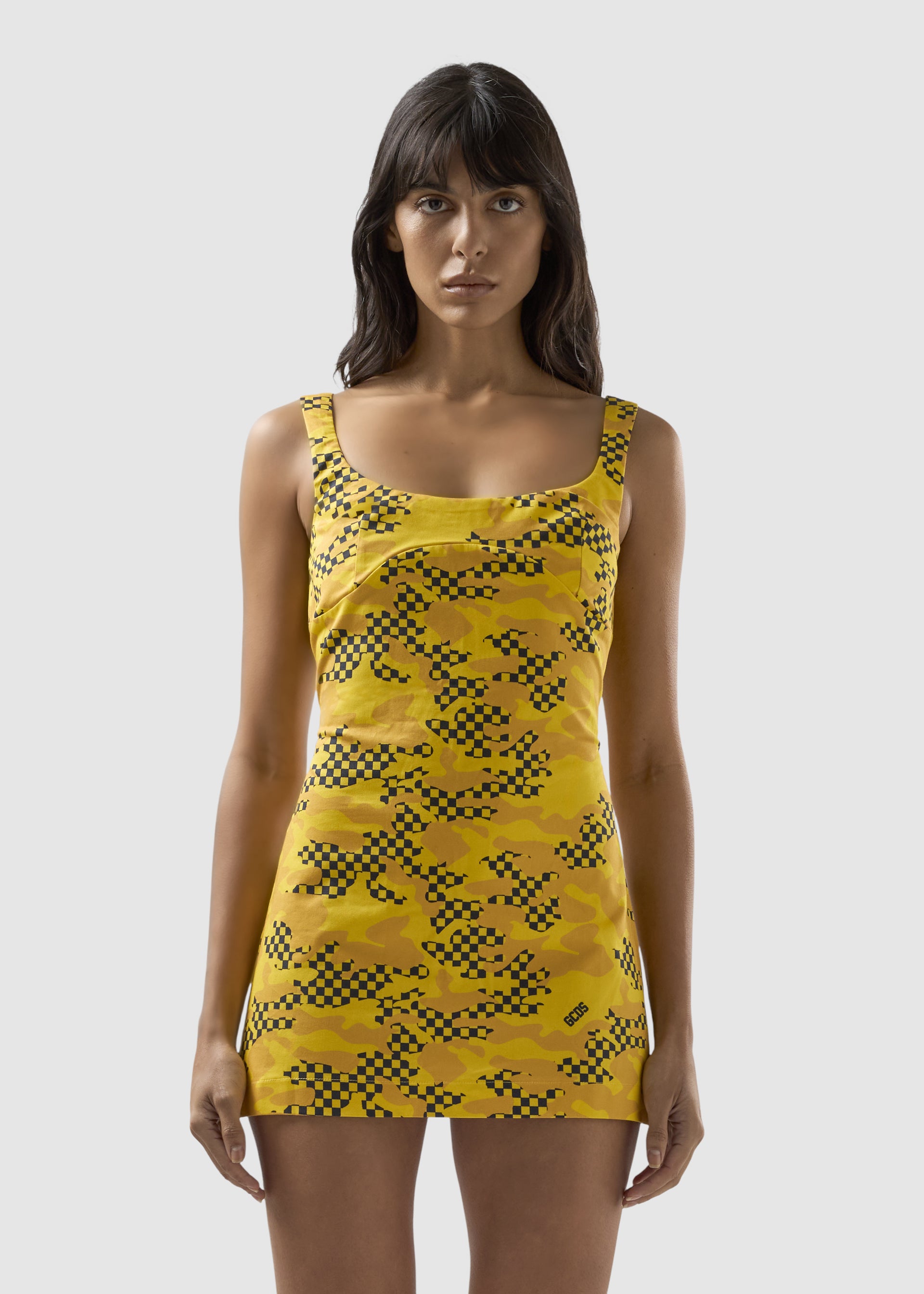 GCDS | Camo Checked Jersey Dress GCDS | Camo Checked Jersey Dress