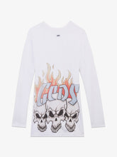 Abito corto con maniche lunghe e con stampa Riders - Abbigliamento Donna | GCDS