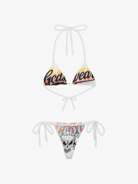 Riders Print Bikini White | GCDS Official Website