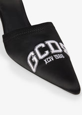 Cube Heel Mule - Black | GCDS