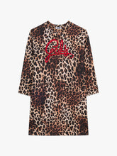 Abito con Stampa Leopardata - Marrone | GCDS