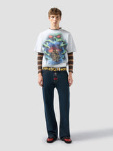 Oversized Crop T-Shirt with Gothic Graphic - FULL PRICE ONLY | GCDS
