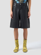 Faux leather shorts