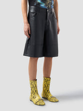 Faux leather shorts