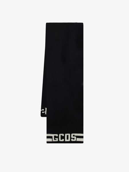 Scarf with Logo Black | GCDS Official Website
