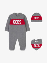 3-Piece Newborn Gift Set with GCDS Logo Band - Grey | GCDS