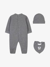 3-Piece Newborn Gift Set with GCDS Logo Band - Grey | GCDS