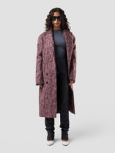 Giuly Brushed Coat - Mauvewood | GCDS