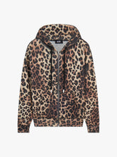 Leopard Print Waffle Zip Hoodie - FULL PRICE ONLY | GCDS