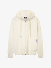 Knitted Zip-Up Hoodie - Bone | GCDS