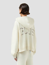 Knitted Zip-Up Hoodie - Bone | GCDS