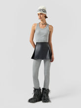 Faux leather mini skirt - Black | GCDS