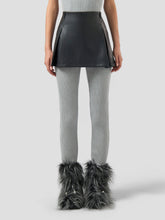 Faux leather mini skirt - Black | GCDS