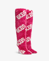 Faux Fur Logo Boots - Archive | GCDS