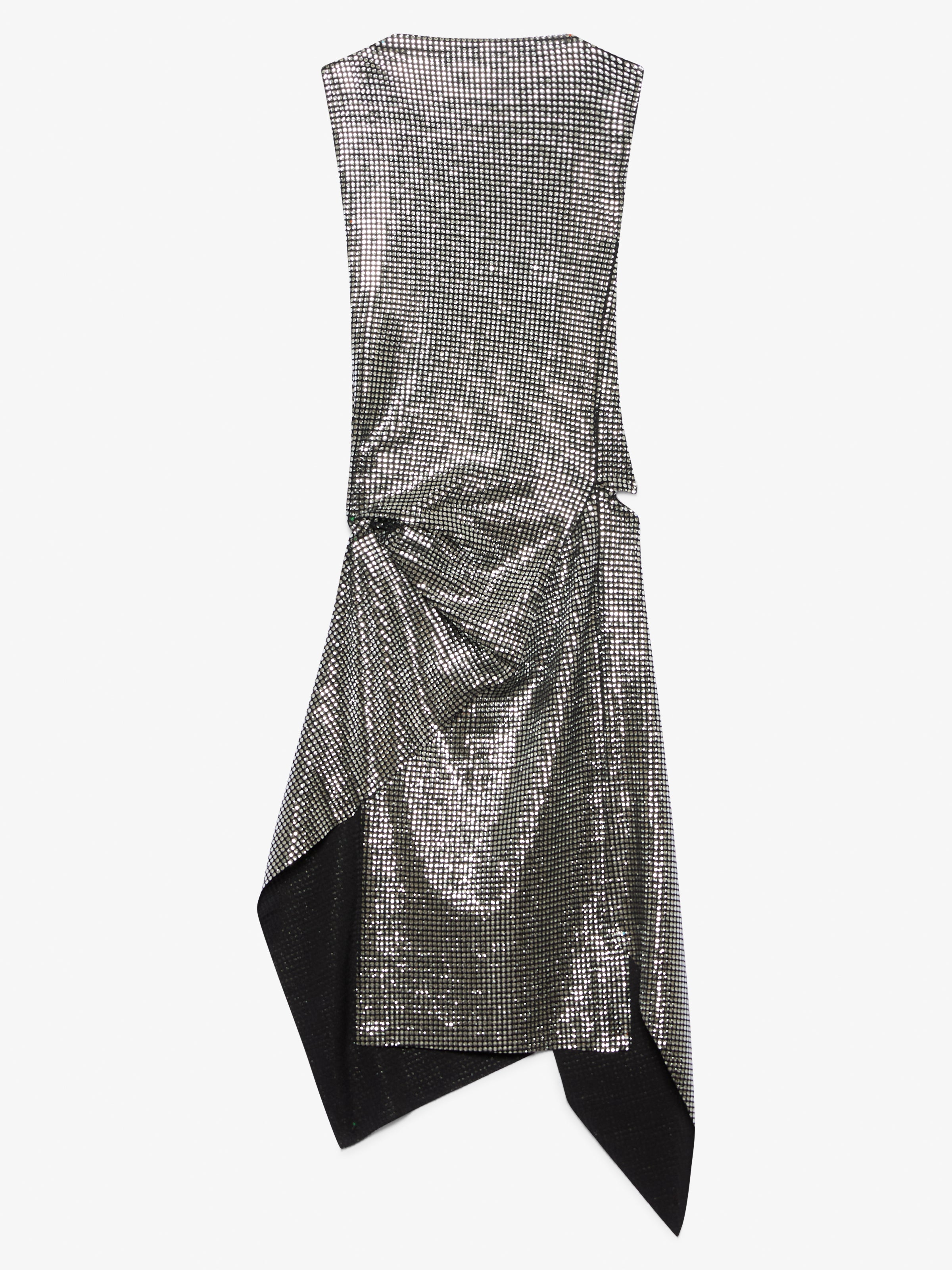 Sparkling Asymmetrical Midi Dress Silver | GCDS Official Website Sparkling Asymmetrical Midi Dress Silver | GCDS Official Website