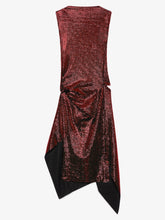 Abito Drappeggiato Asimmetrico in Sparkling Jersey - Abbigliamento Donna | GCDS