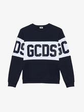 Felpa Girocollo Band Logo - Blu | GCDS