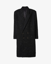 Double Breasted Tweed Coat - Archive | GCDS