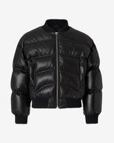 Leather Puffer Bomber - Men