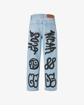 Gcds Graffiti Wide Denim Trousers - Archive | GCDS