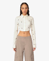 Gcds Kittho Cotton Cropped Shirt - Archive | GCDS