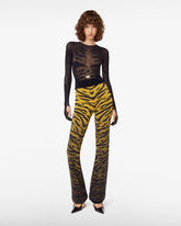 Zebra Lurex Knit Trousers - Archive | GCDS