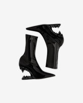 Morso Vinyl Ankle Boots - Black | GCDS