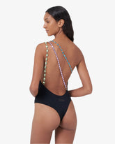 Bling one shoulder swimsuit - Archive | GCDS