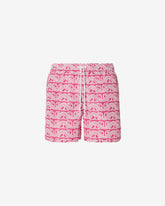 All-Over Waved Logo Print Swim Shorts - Archive | GCDS