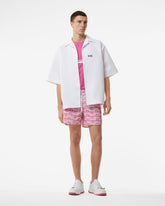 All-Over Waved Logo Print Swim Shorts - Archive | GCDS