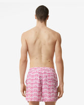 All-Over Waved Logo Print Swim Shorts - Archive | GCDS