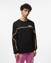 Waved Logo Long Sleeves T-Shirt - Archive | GCDS