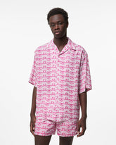 Waved Logo Print Bowling Shirt - Archive | GCDS