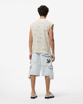 Bleached Embroidered Ultracargo Bermuda - Archive | GCDS