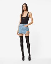 Gcds Bling Denim Skirt - Archive | GCDS