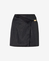 Logo Clip Pinstrip Skirt - Archive | GCDS