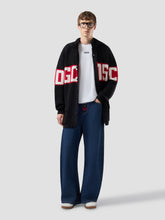 Hooded Jacket with Band Logo - Black | GCDS
