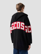 Hooded Jacket with Band Logo - Black | GCDS