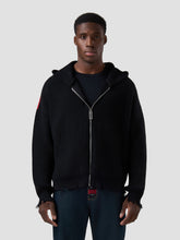 Band Logo Back Hooded Cardigan