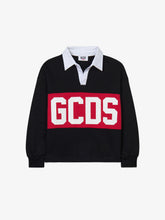 Long-Sleeve Polo Shirt with Band Logo - Boy | GCDS