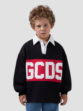 Long-Sleeve Polo Shirt with Band Logo - Boy | GCDS