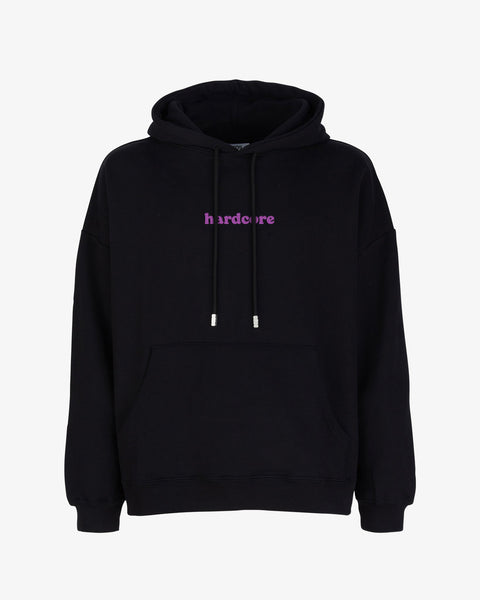 Hardcore Embroidered Hoodie Black | GCDS Official Website