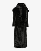 Faux Fur Scarf Coat - Women